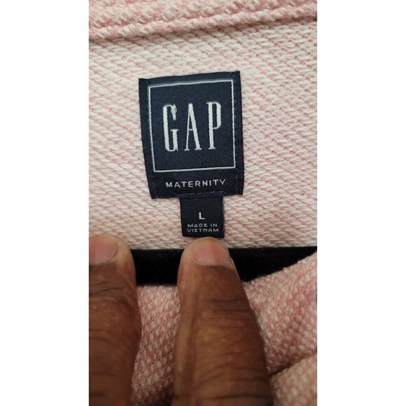 Gap Maternity Nursing Womens Cozy Pink Snap-Button Sweater Jacket Size L - Picture 7 of 10